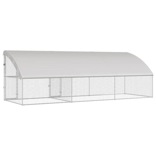 Клетка за пилета 3 бр. Сребристо 600 x 200 x 200 см