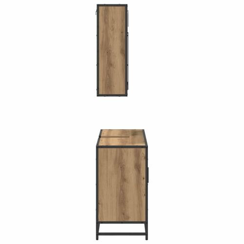 Комплект мебели за баня 2 бр. Дъб 80 x 33 x 60 см