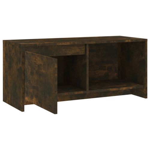 ТВ шкаф, опушен дъб, 90x35x40 см, инженерно дърво