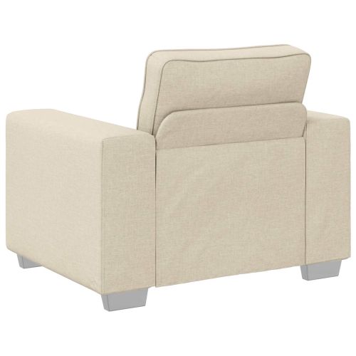 Диван 3 pcs Бежово 219 x 80 x 82 см Ленена смесена тъкан
