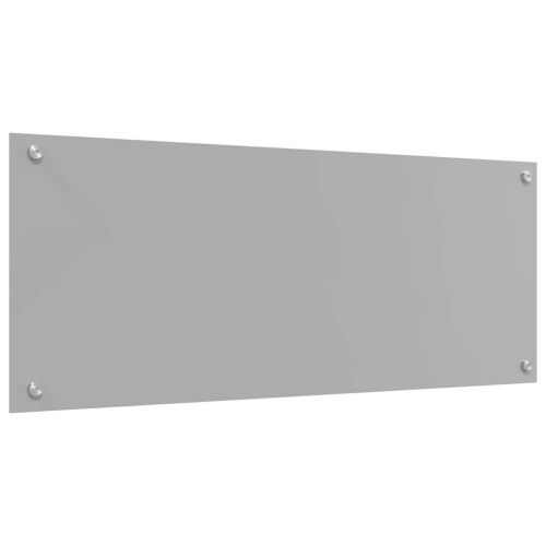 Кухненски гръб 2 pcs Светлосиво 100 x 40 cm закалено стъкло