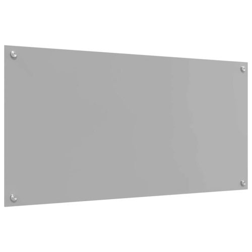 Кухненски гръб 2 pcs Светлосиво 100 x 50 cm закалено стъкло