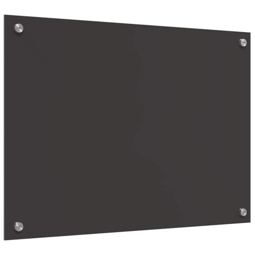 Кухненски гръб 2 pcs Тъмен сив 70 x 50 cm закалено стъкло