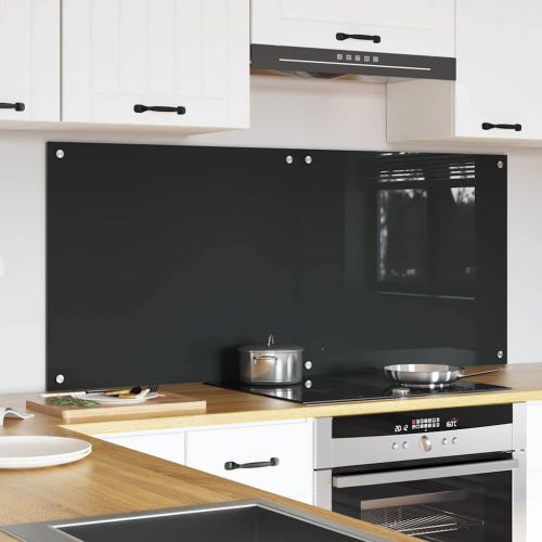 Кухненски гръб 2 pcs Тъмен сив 70 x 60 cm закалено стъкло