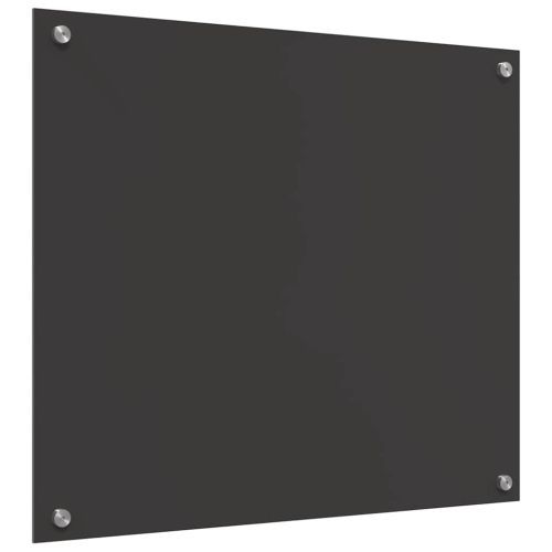 Кухненски гръб 2 pcs Тъмен сив 70 x 60 cm закалено стъкло