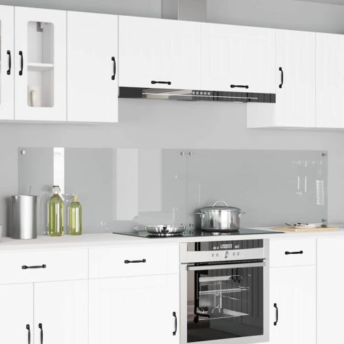Кухненски гръб 2 pcs Прозрачен 110 x 50 cm закалено стъкло