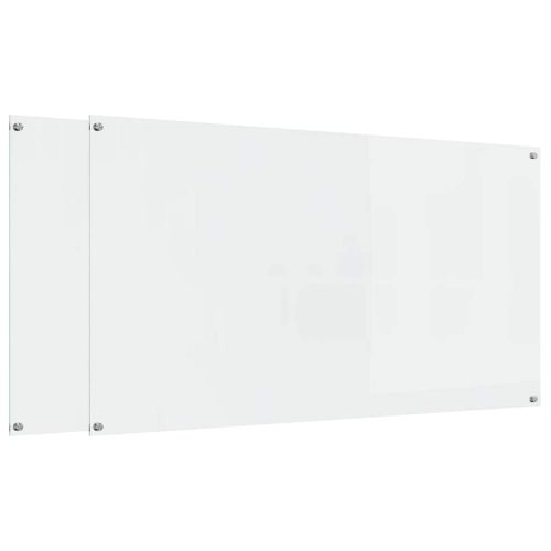 Кухненски гръб 2 pcs Прозрачен 110 x 60 cm закалено стъкло