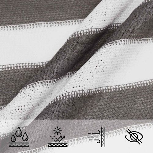 Слънцезащитен плат 2,5 x 3 m HDPE Правоъгълна Светлосив и бял
