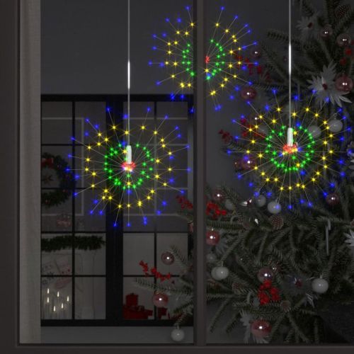 Външни коледни светещи фойерверки 4 бр цветни 20 см 560 LED