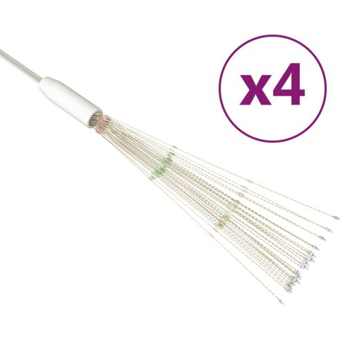 Външни коледни светещи фойерверки 4 бр цветни 20 см 560 LED