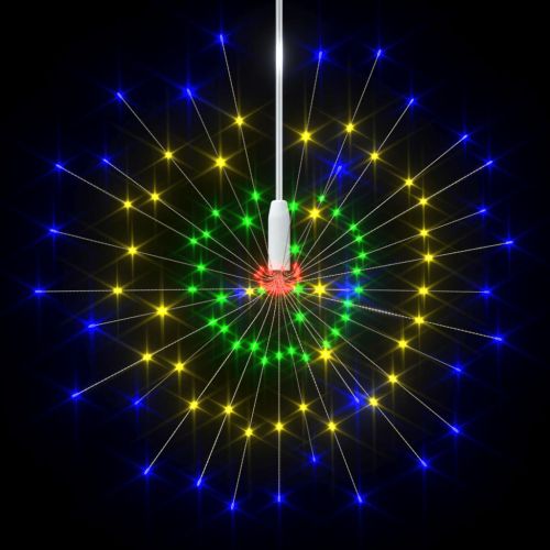 Външни коледни светещи фойерверки 4 бр цветни 20 см 560 LED