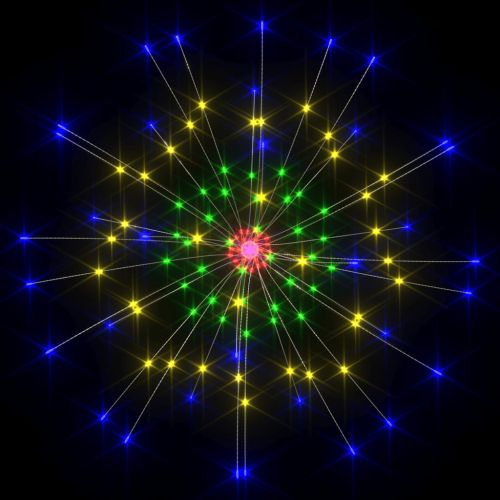 Външни коледни светещи фойерверки 4 бр цветни 20 см 560 LED