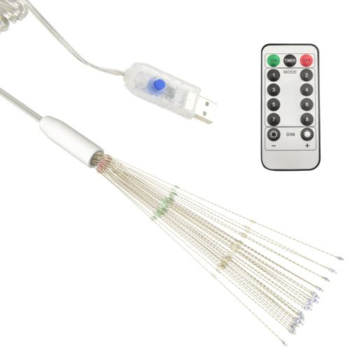 Външни коледни светещи фойерверки 4 бр цветни 20 см 560 LED