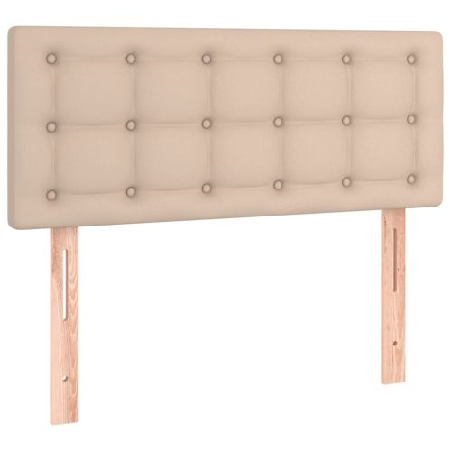 Горна табла за легло, капучино, 90x5x78/88 см, изкуствена кожа