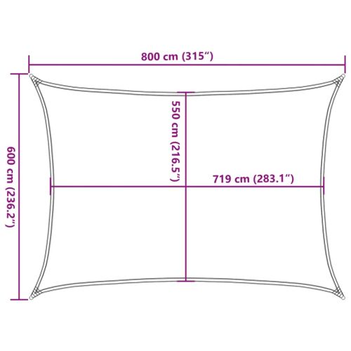 Платно-сенник, 160 г/м², правоъгълно, черно, 6x8 м, HDPE