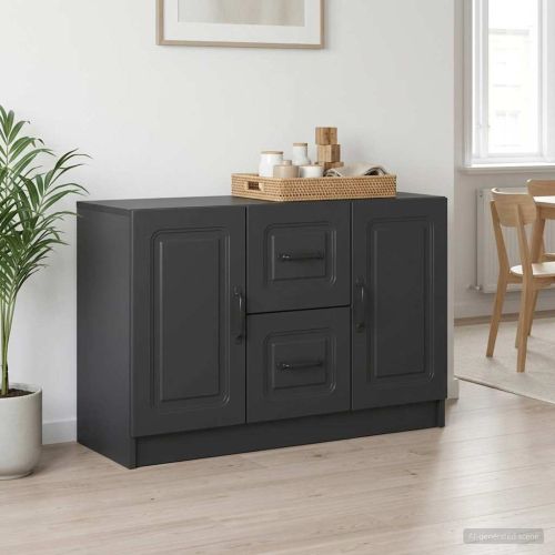 Служебен шкаф Черно 89 x 34,5 x 57 см Инженерна дървесина