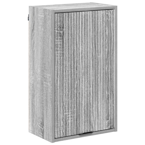 Шкаф за баня Монтиране на стена Сив Сонома 39 x 23,5 x 65 см