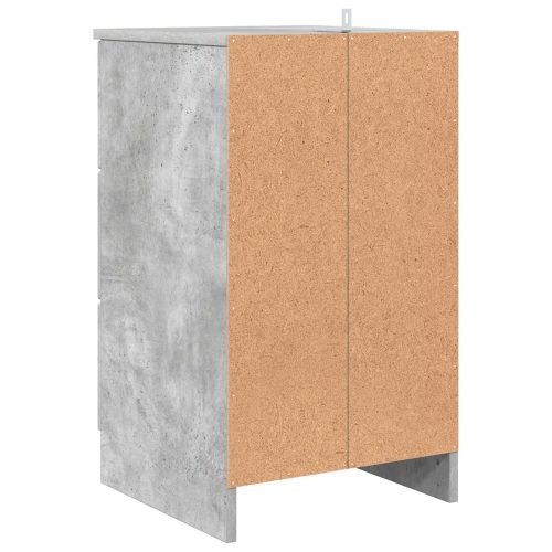 Нощен шкаф Бетонно сиво 38 x 38 x 66 см Инженерна дървесина