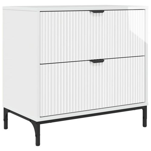 Нощно шкафче Бяло Със Силен Гланц 63.5 x 36 x 61 см