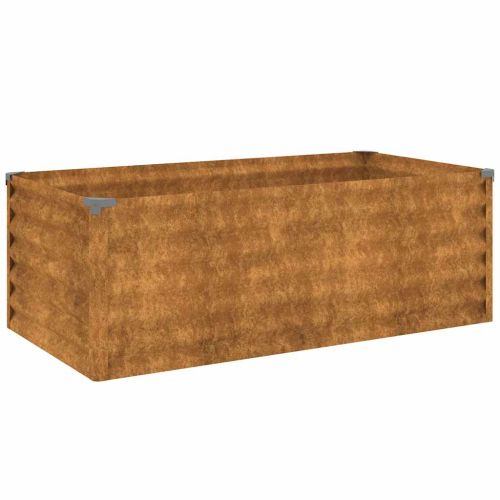 Повдигната градинска леха 100x50x36 см, кортенова стомана