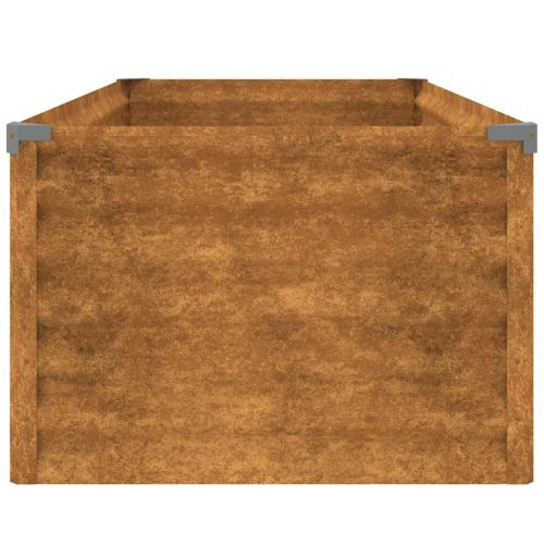 Повдигната градинска леха 100x50x36 см, кортенова стомана