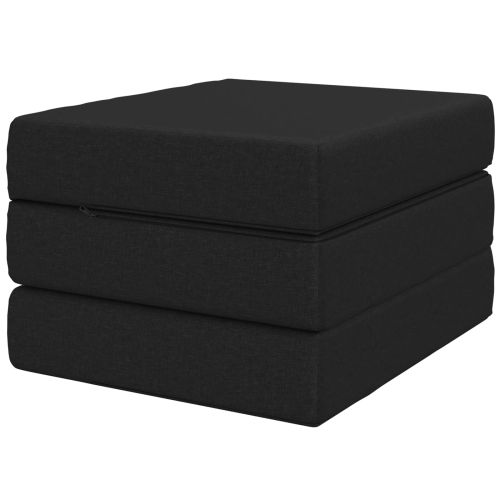 Сгъваем диван легло 75 x 63 x 45 см Черно