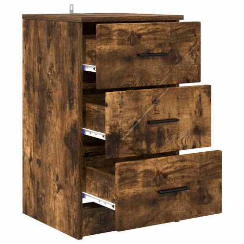 Нощен шкаф Опушен дъб 38 x 38 x 66 см Инженерна дървесина