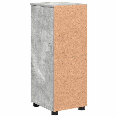 Шкаф за баня с чекмедже с врата Циментено сиво 30 x 35 x 80 см
