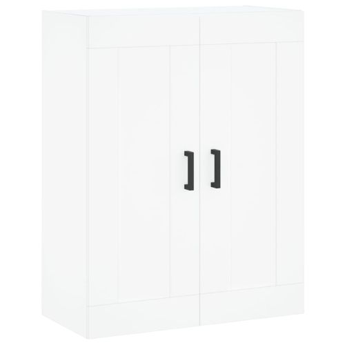 Висок шкаф, бял, 69,5x34x180 см, инженерно дърво