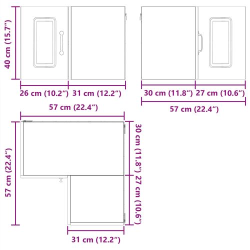 Панел за миялна машина Kalmar Кафяв дъб 57 x 57 x 40 см