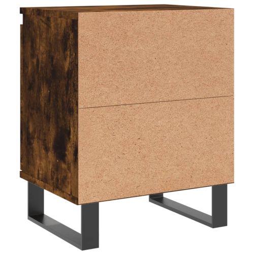 Нощни шкафчета 2 бр опушен дъб 40x30x50 см инженерно дърво