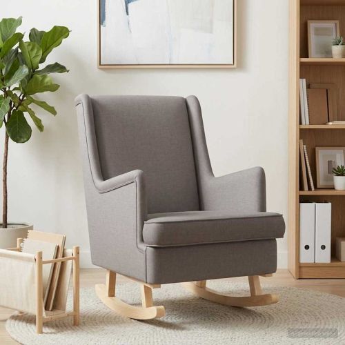 Люлеещ се стол Таупе 62 x 80 x 85 см текстил