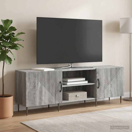 ТВ шкаф 150 x 31 x 50 см Сива сонома Инженерна дървесина