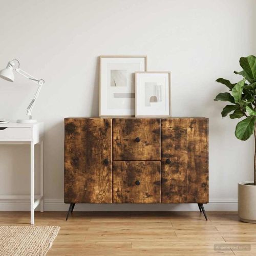 Служебен шкаф Опушен дъб 89 x 34,5 x 60 см Инженерна дървесина