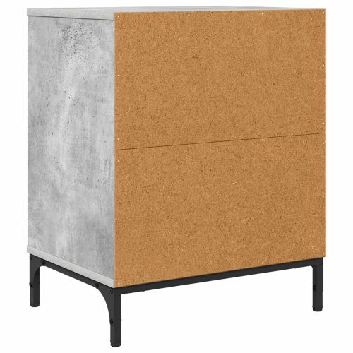 Нощен шкаф Бетонно сиво 49 x 36 x 61 см Инженерно дърво