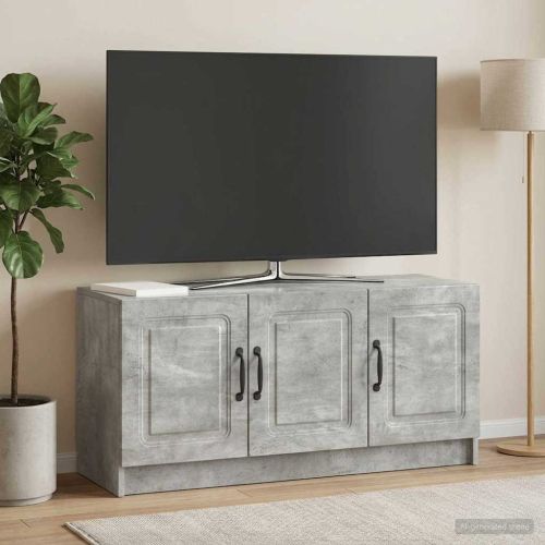 ТВ шкаф Бетонно сиво 99 x 34,5 x 47 см Инженерна дървесина