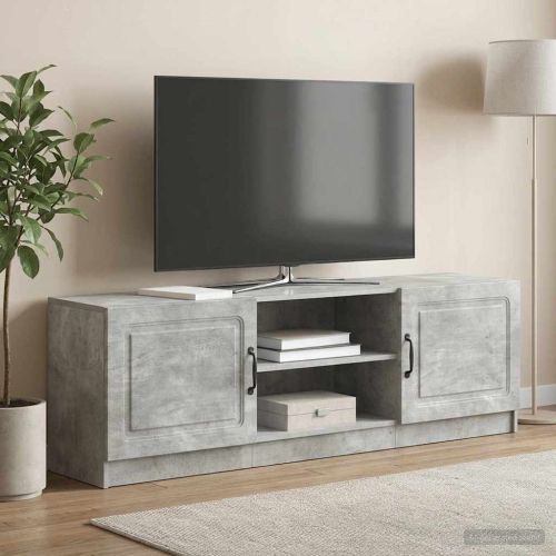 ТВ шкаф Бетонно сиво 150 x 31 x 47 см Инженерна дървесина