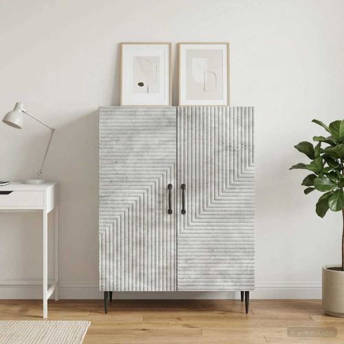 Служебен шкаф Бетонно сиво 66 x 34,5 x 89,5 см