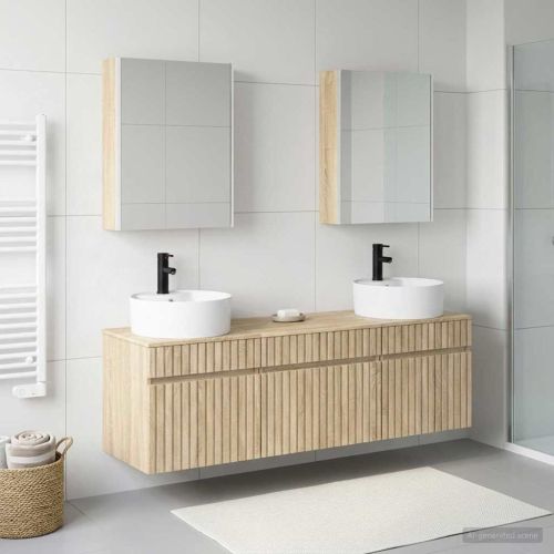 Комплект шкафове за баня 5 pcs Дъб сонома 53 x 15,5 x 70 см