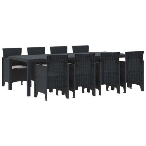 Комплект за хранене в градината 9 pcs Антрацит Полипропилен