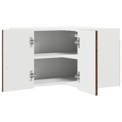 Стенно ъглово шкафче LUCCA Кафяв дъб 57 x 57 x 40 см