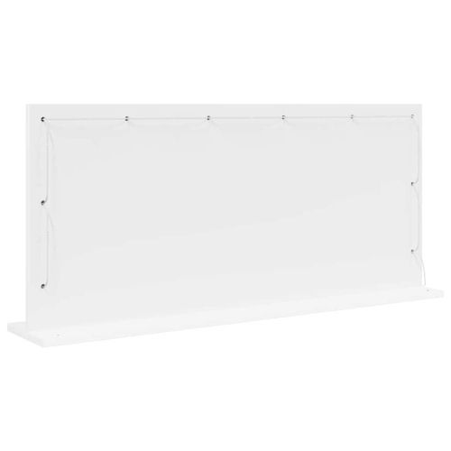 Огледало за грим Бяло 100 x 45 x 18 см Стъкло и инженерно дърво