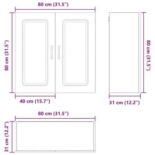 Панел за миялна машина Kalmar Дъб 80 x 31 x 80 см