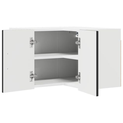 Стенно ъглово шкафче LUCCA Черно 57 x 57 x 40 см