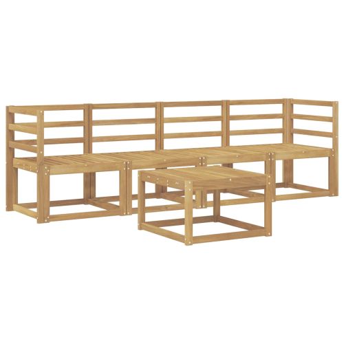 Комплект дивани за открито 5 pcs Бяло 59 x 59 x 37 см