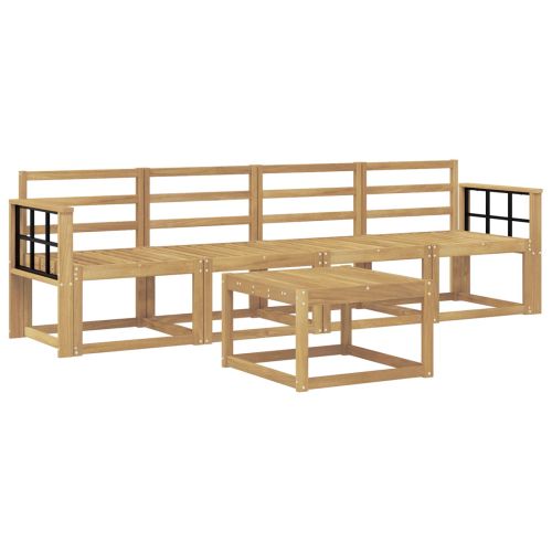 Комплект дивани за открито 5 pcs Бяло 59 x 59 x 37 см