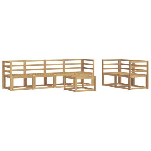 Комплект дивани за открито 7 pcs Бяло 59 x 59 x 37 см