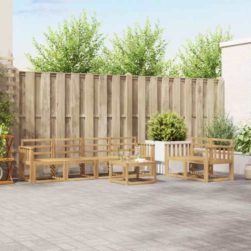 Комплект дивани за открито 7 pcs Бяло 59 x 59 x 37 см