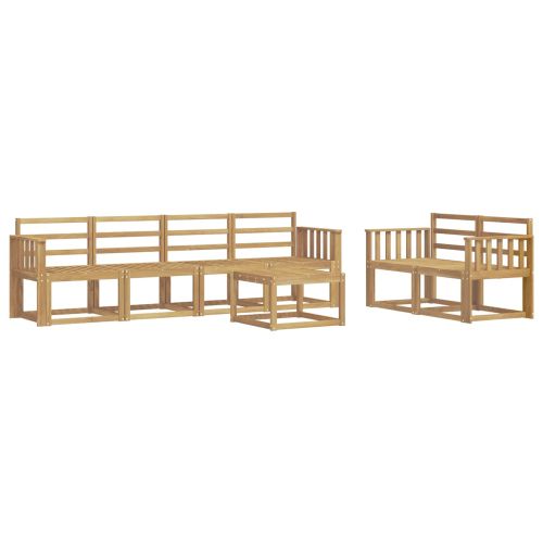 Комплект дивани за открито 7 pcs Бяло 59 x 59 x 37 см