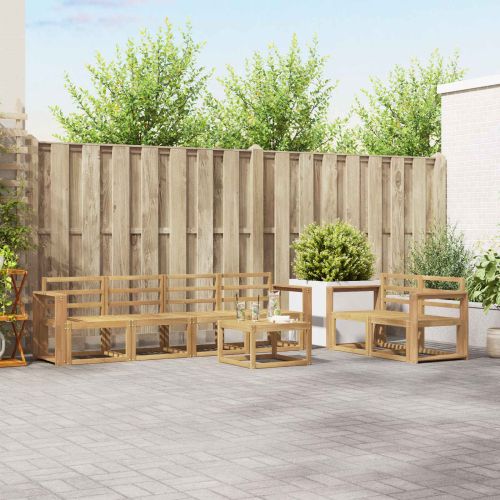 Комплект дивани за открито 7 pcs Бяло 59 x 59 x 37 см